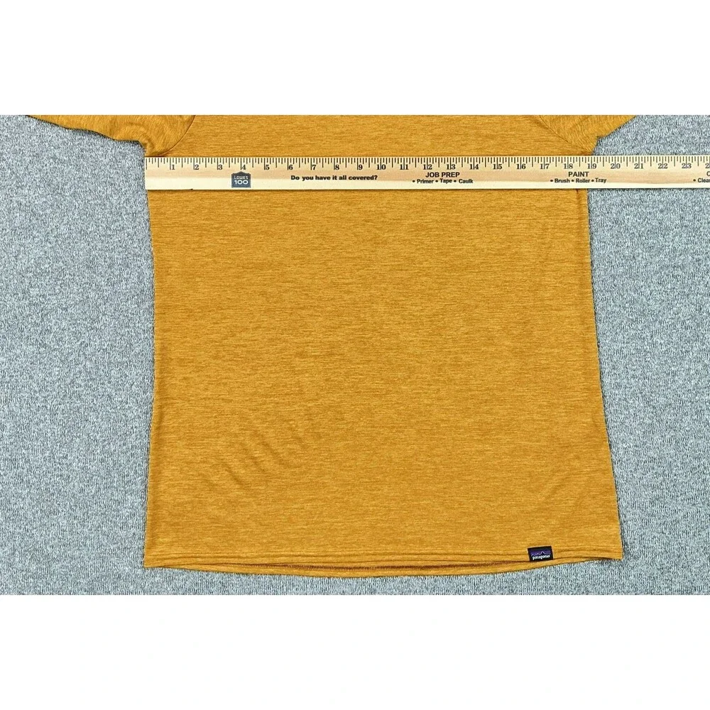 Patagonia Capilene Cool Daily Base Layer Shirt Womens M Yellow Heather L/S Hike - Picture 4 of 7